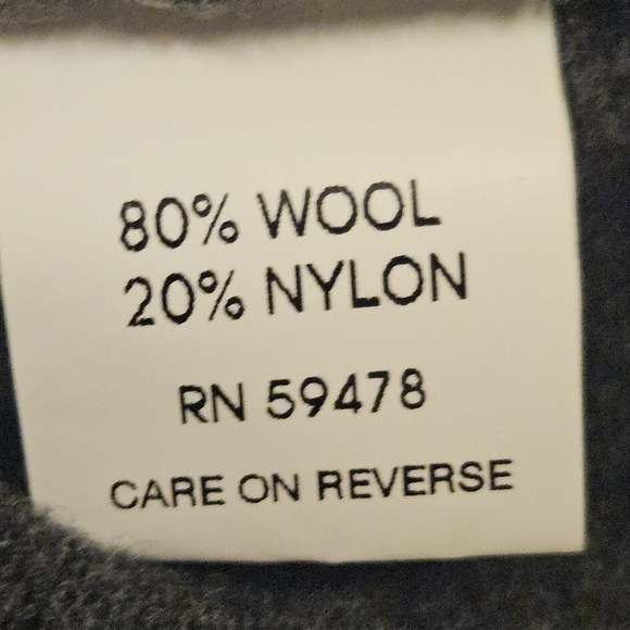 Italy wool blend gray V-neck Button front Academia Office Women cardigan size L - Picture 8 of 9